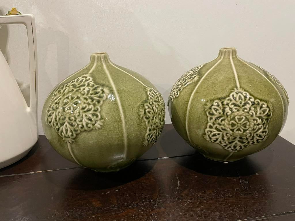 PTMD vazen, Huis en Inrichting, Overige kleuren, Ophalen of Verzenden, Minder dan 50 cm, Glas