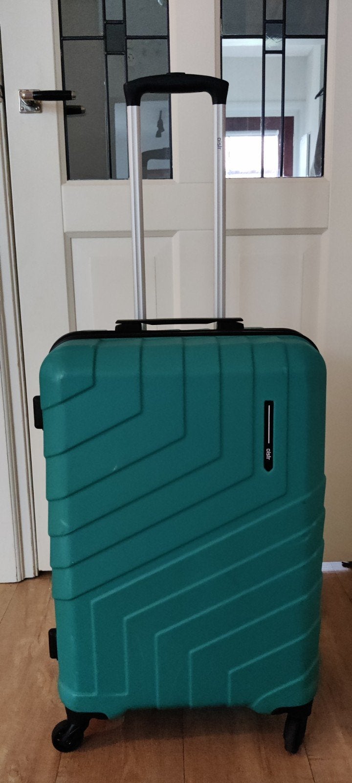 Turquoise Koffer / reiskoffer met TSA Slot - 59 Liter Inhoud, Hard kunststof, 45 tot 55 cm, Slot, Zo goed als nieuw