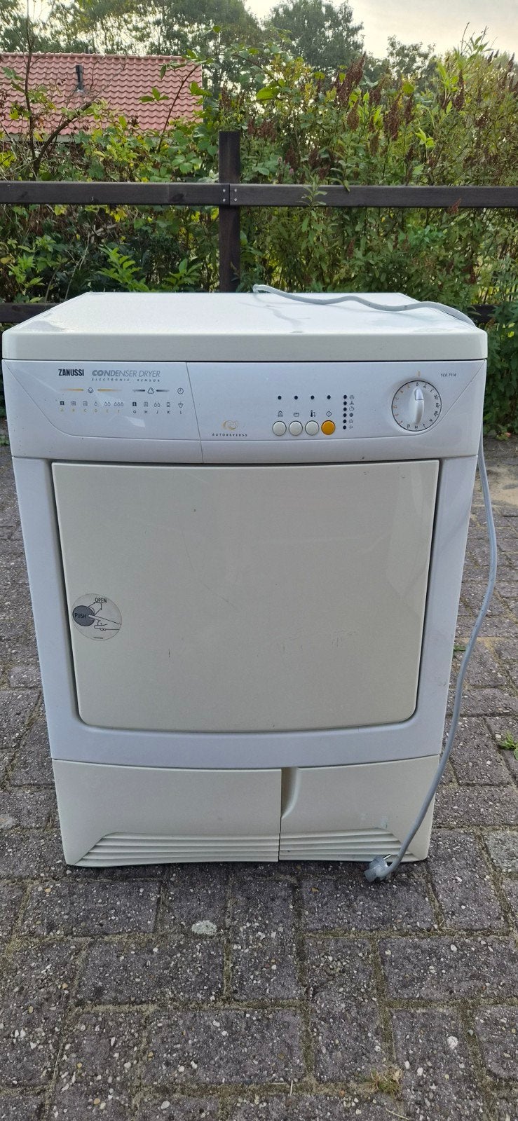 GRATIS OPHALEN ! Zanussi Condensdroger - Goed werkend, Witgoed en Apparatuur, Wasdrogers, Ophalen, 6 tot 8 kg, Gebruikt, Voorlader