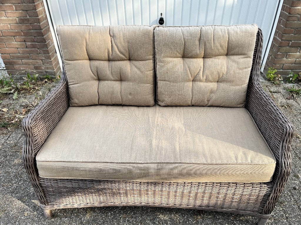 Tuinset, Ophalen, Gebruikt, Rotan, Bank