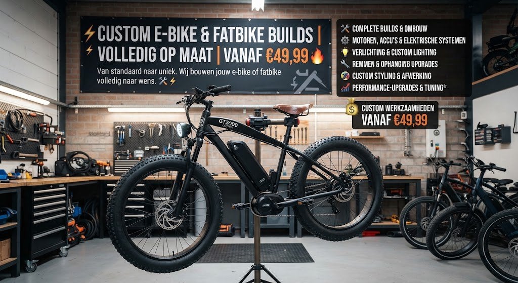 CUSTOM E-BIKE FATBIKE BUILDS VOLLEDIG OP MAAT VANAF €49,99, Ophalen of Verzenden, Zo goed als nieuw, Bakfiets, Motor