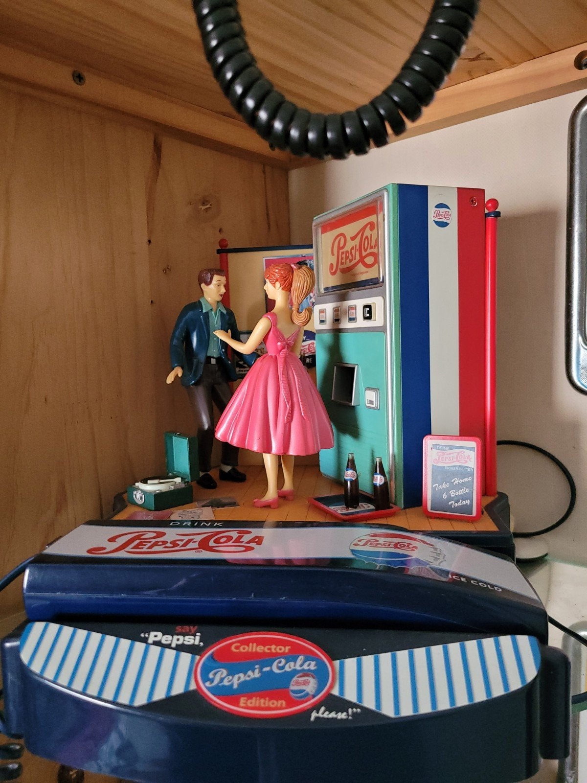 Vintage Pepsi-Cola Telefoon met Diorama, Verzamelen, Ophalen of Verzenden, Gebruikt