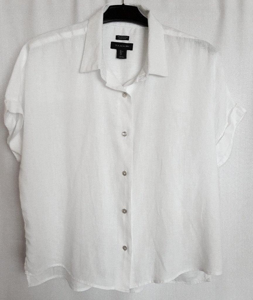 Dames blouse Tahari., Verzenden, Zo goed als nieuw, Maat 42/44 (L), Wit