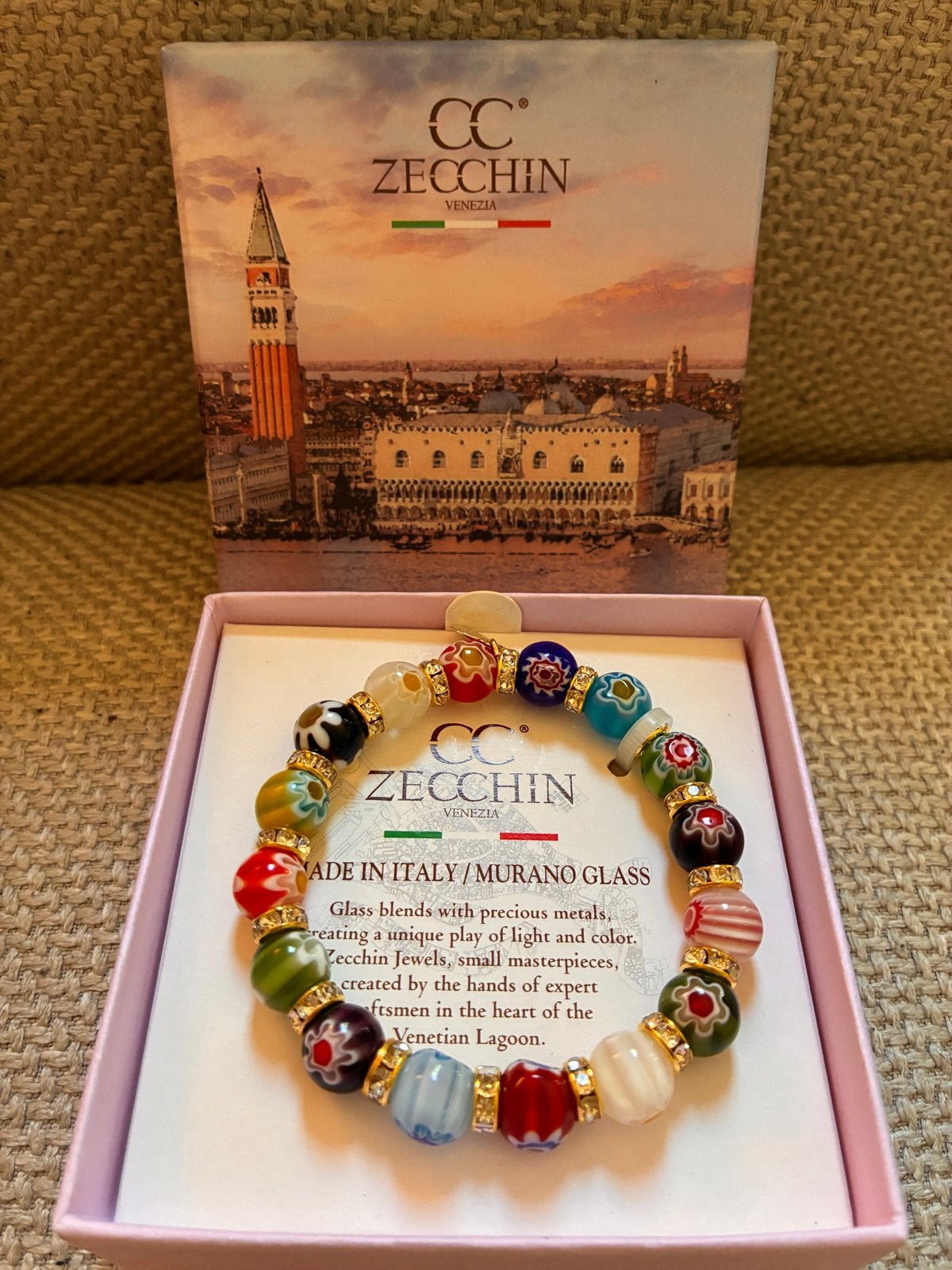 Zecchin Venezia Murano Glas Armband - Nieuw in Doos, Sieraden, Tassen en Uiterlijk, Armbanden, Overige materialen, Overige kleuren