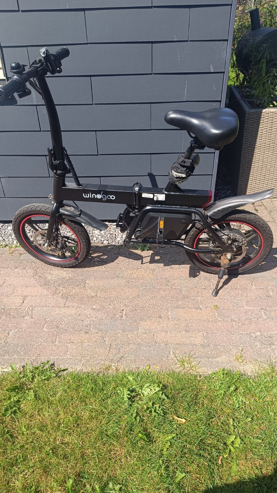 elektrische vouwfiets windgoo b20 met nieuwe accu, Gebruikt, 14 tot 16 inch, Totaal opvouwbaar, Schijfrem