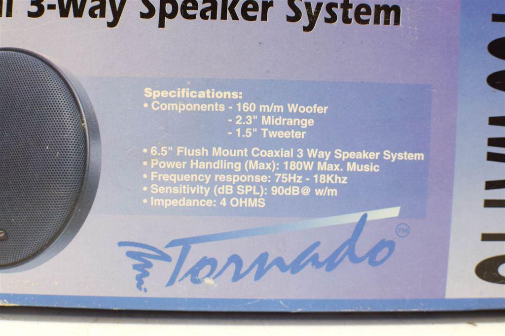 Tomado 6,5 Flush Mount coaxiale 3-way speaker system 45958, Ophalen of Verzenden, Gebruikt, Overige merken
