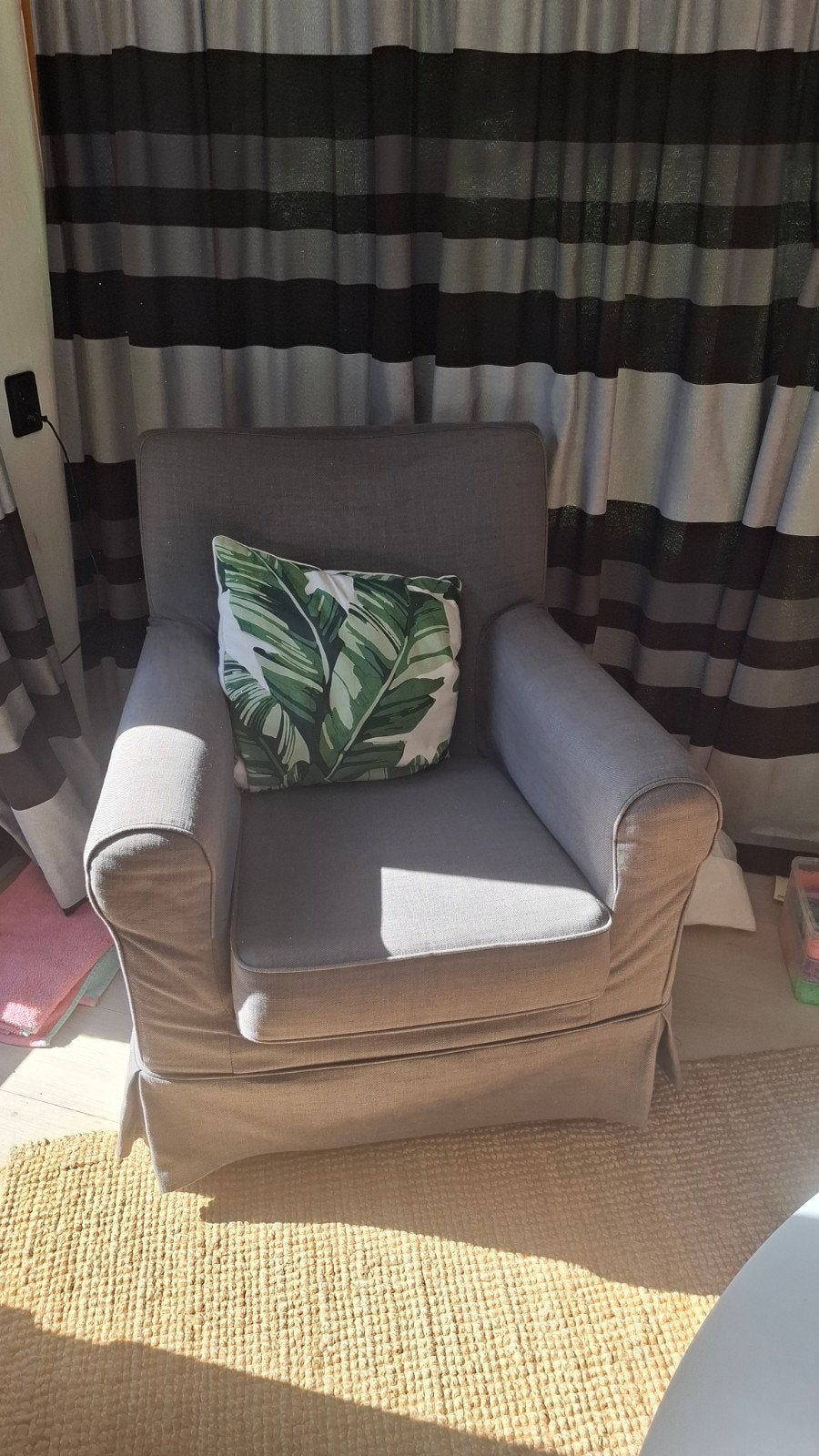 2 lichtgrijze IKEA fauteuils - Zeer goede staat!, Ophalen, Gebruikt, 75 tot 100 cm, 75 tot 100 cm
