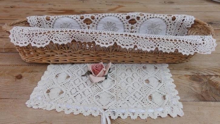 Rieten stokbroodmand, 49 cm, Ophalen of Verzenden