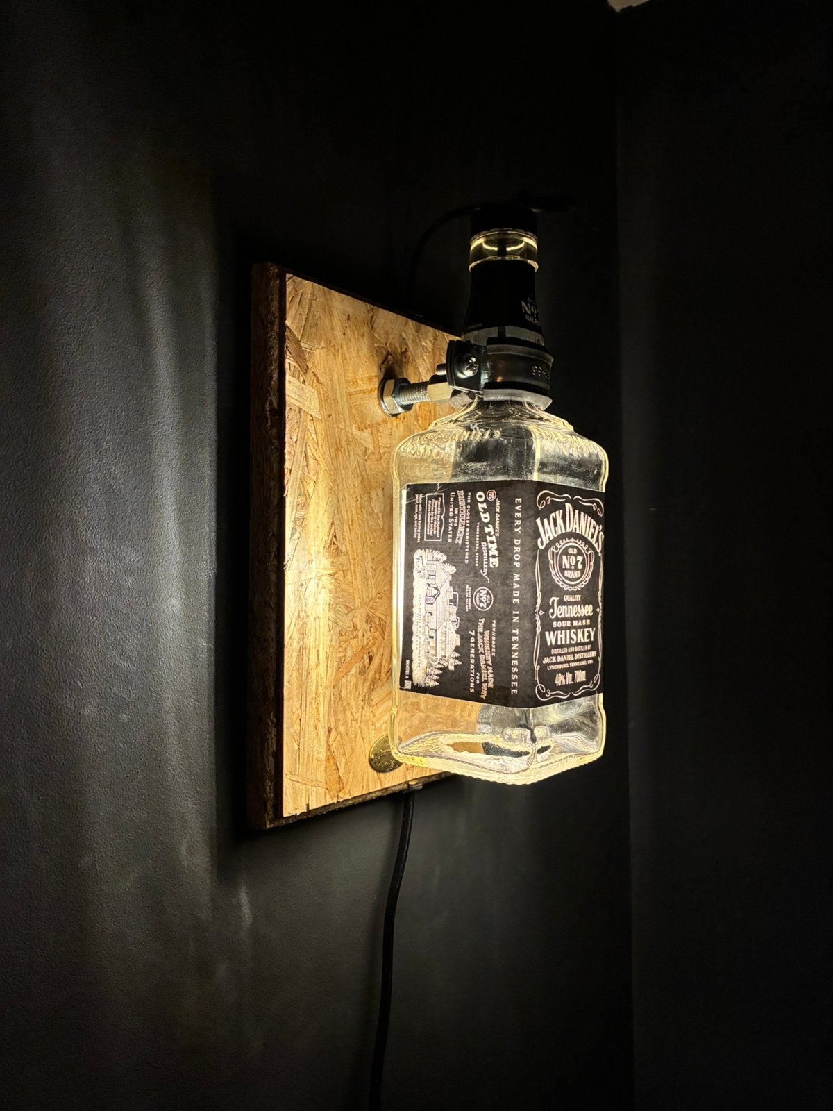 Jack Daniel’s wandlamp, Met schakelaar, Nieuw, Wandlamp, Glas