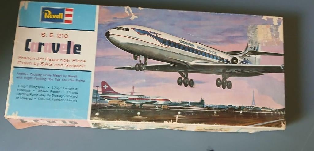 Revell SE.210 Caravelle Vliegtuig SaS Bouwmodel Vintage, Ophalen of Verzenden, 1:72 tot 1:144, Revell