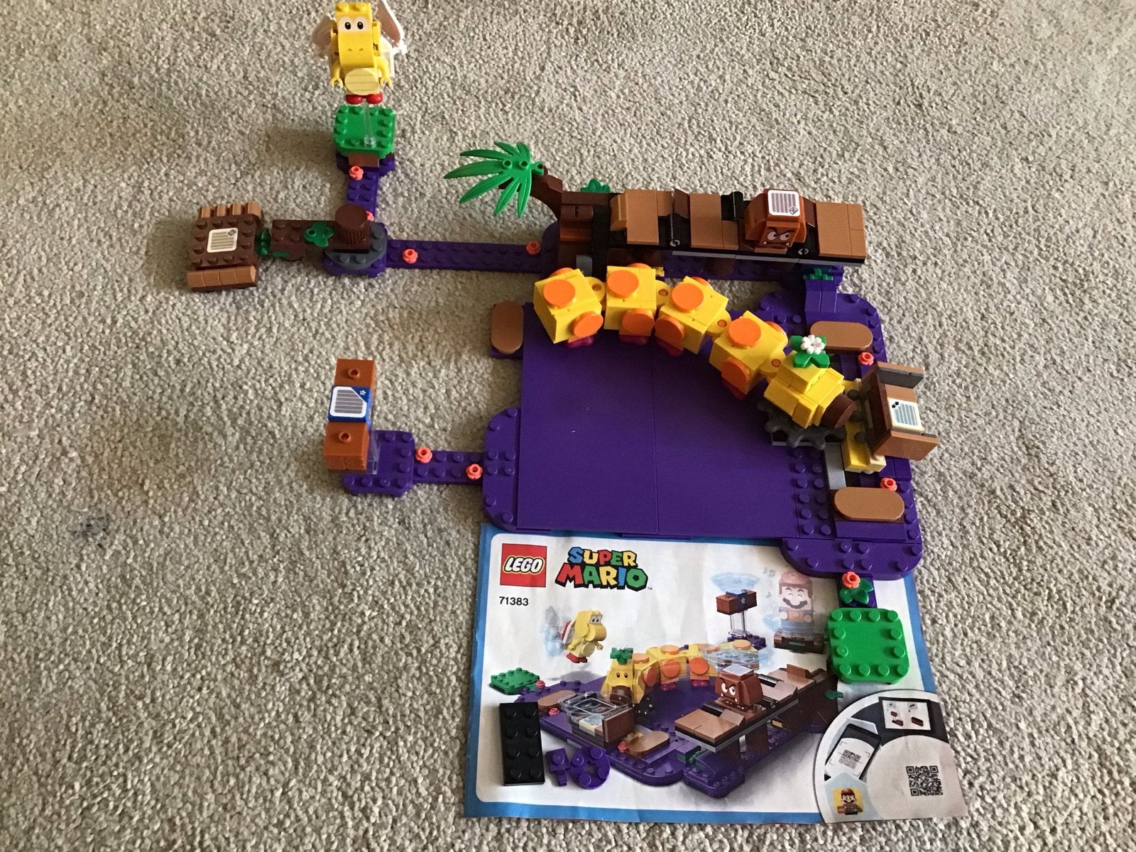 Lego Super Mario 71383 Wiggler's Giftenmoeras Uitbreidingsse, Lego, Ophalen of Verzenden, Zo goed als nieuw, Compleet