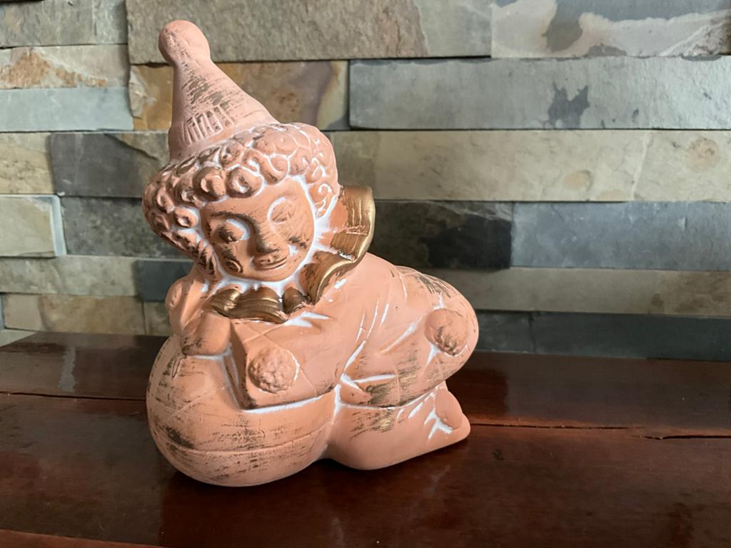 Antiek Carlton Originals terracotta clown beeldje uit 1971., Antiek en Kunst, Ophalen of Verzenden