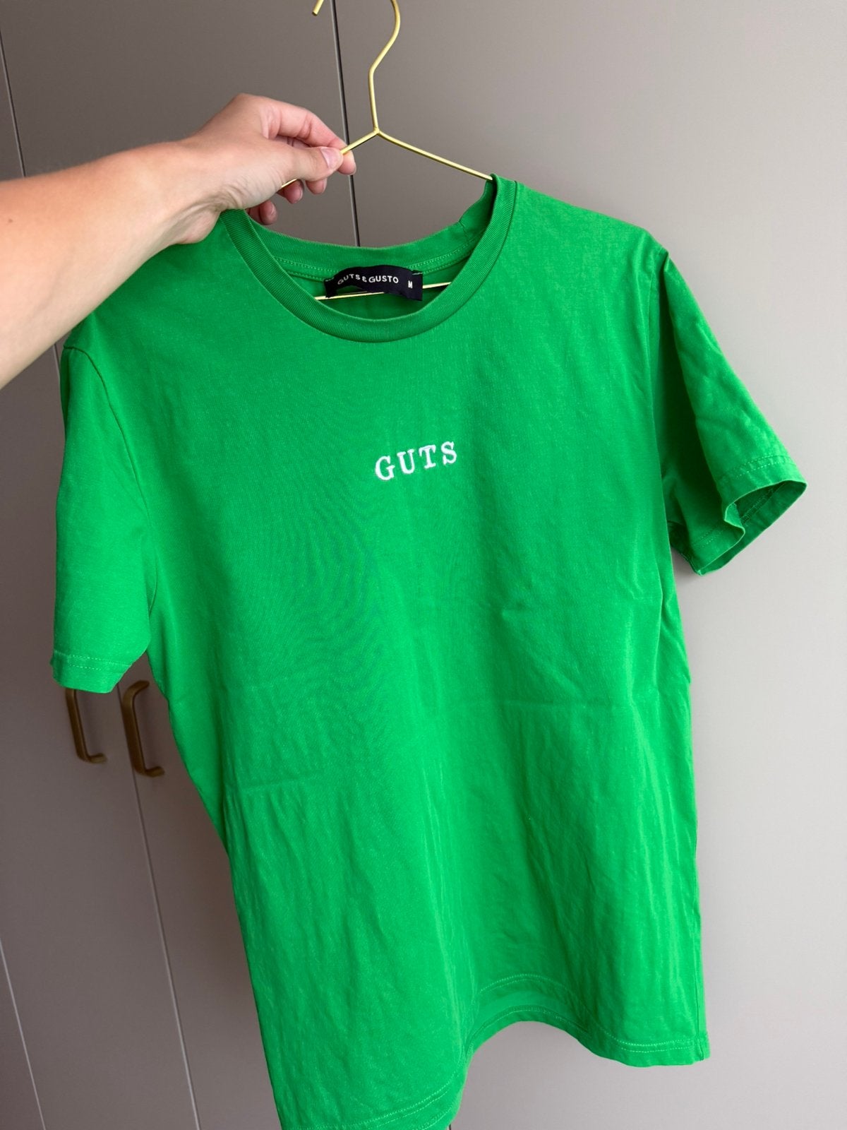 Groen t shirt guts & gusto maat m, Maat 38/40 (M), Ophalen of Verzenden, Zo goed als nieuw, Korte mouw