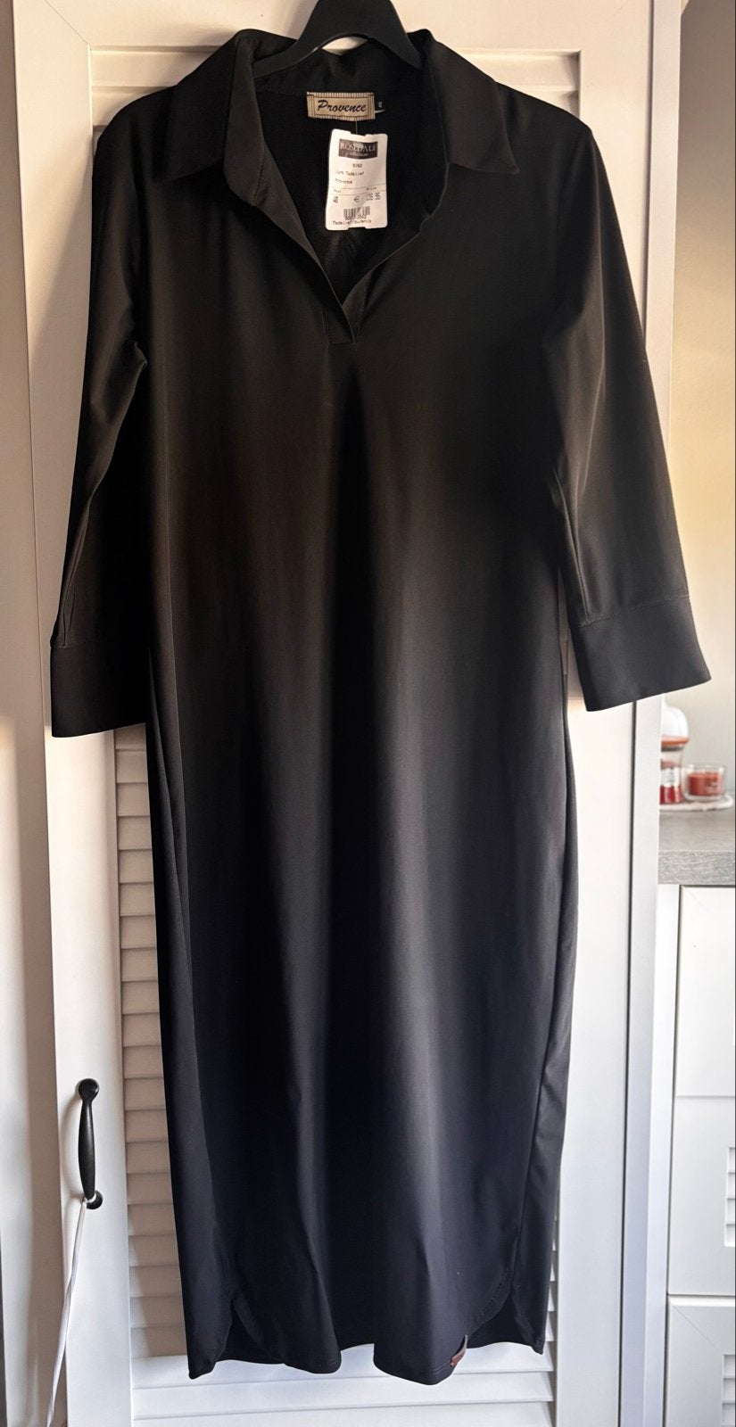 Provence Zwarte Jurk - Nieuw met prijskaartje, Maat 38/40 (M), Zwart, Nieuw, Ophalen of Verzenden