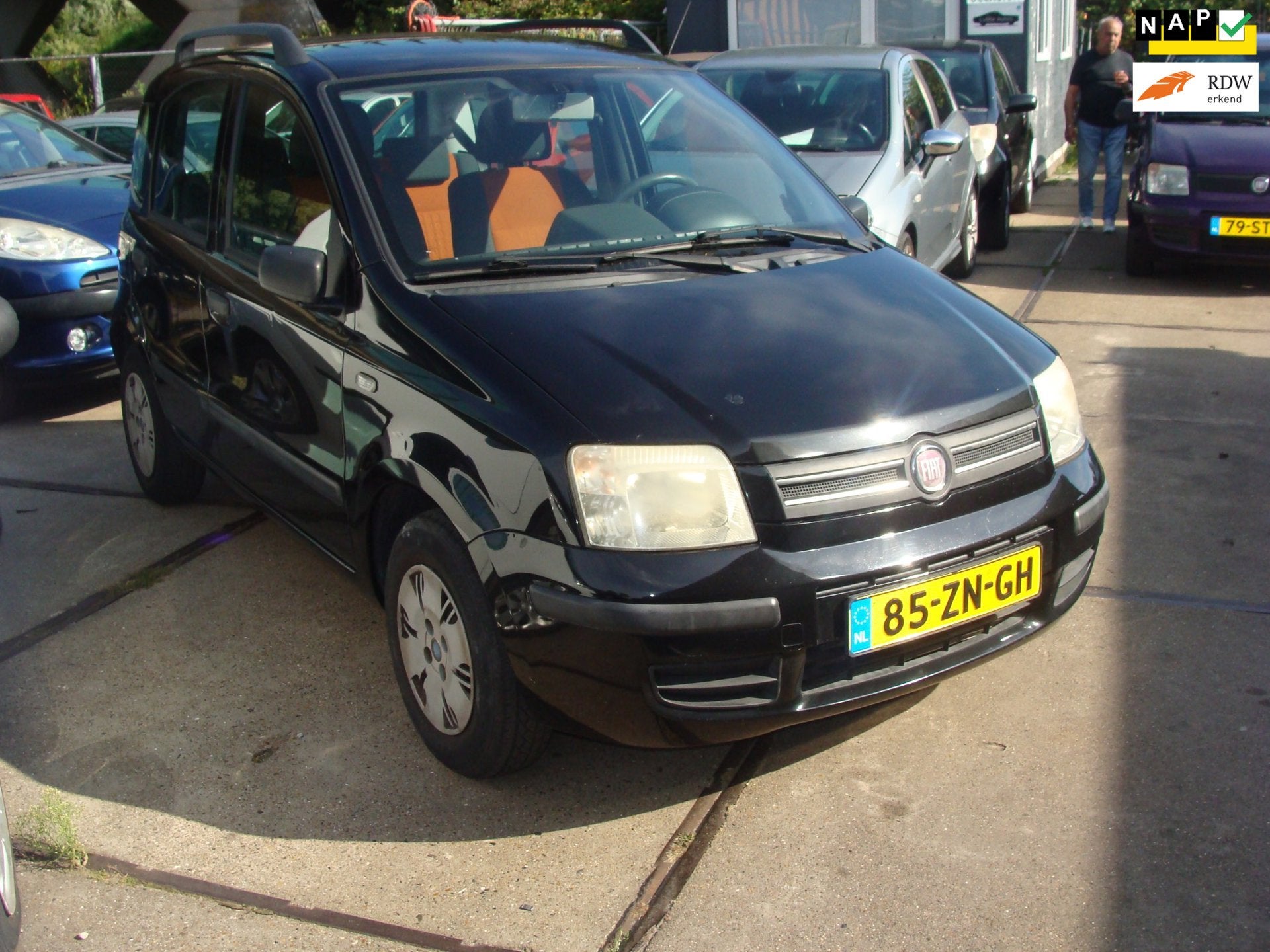 Fiat Panda 1.2 Edizione Cool st bekr airco elek pak nap apk, Auto's, Voorwielaandrijving, Gebruikt, Zwart, Origineel Nederlands