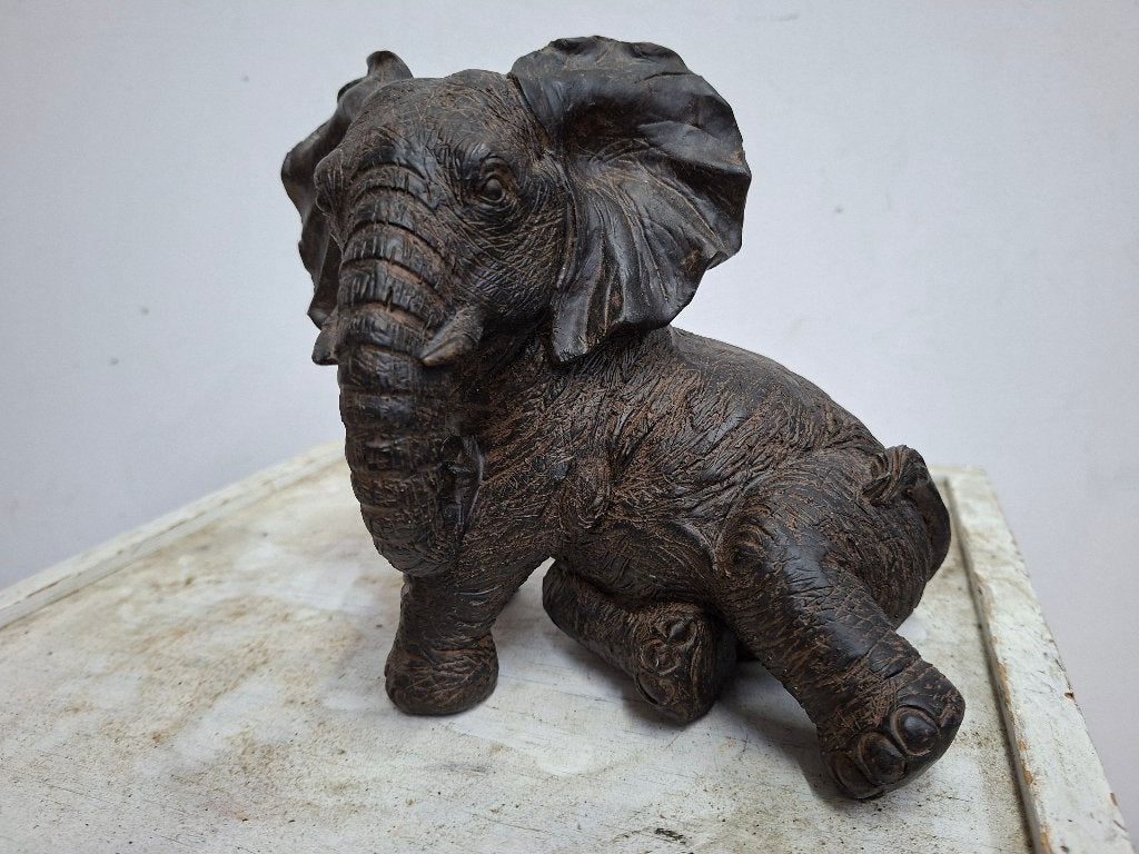 schitterende apart zwaar olifant beeld, Ophalen of Verzenden, Zo goed als nieuw, Mens