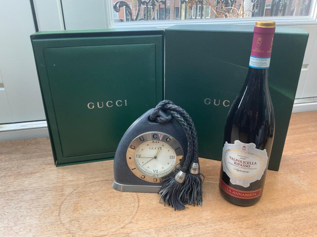 Vintage Gucci Stirrup Stijgbeugel Tafelklok Wekker Klok, Ophalen of Verzenden, Wandklok