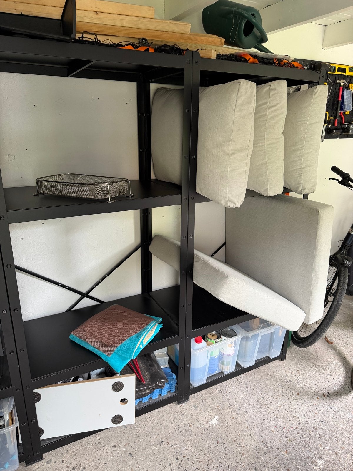 2x Bror Stellingkast 55 cm diep - Zwart, robuust en praktisc, Huis en Inrichting, Kasten | Stellingkasten, Ophalen, Gebruikt