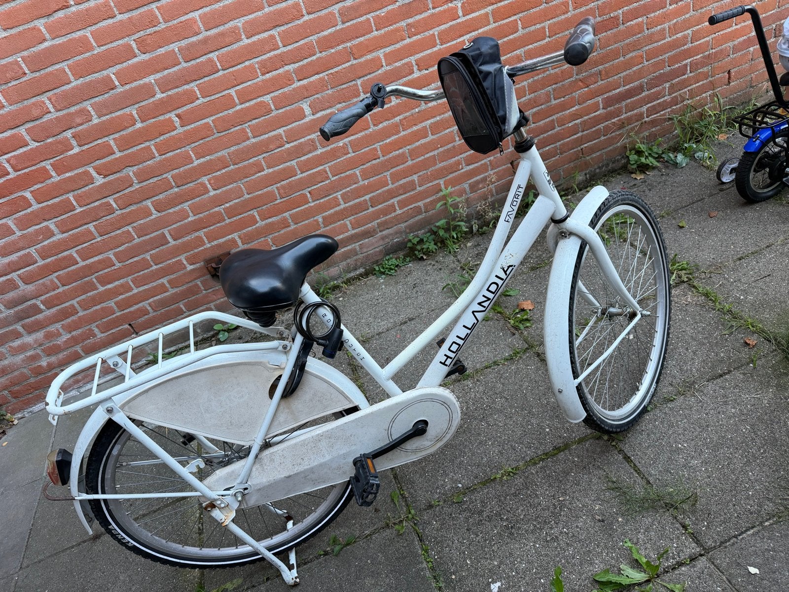 Hollandia Damesfiets - Wit, Gebruikt, Overige merken, Gebruikt, Velgrem, Ophalen of Verzenden