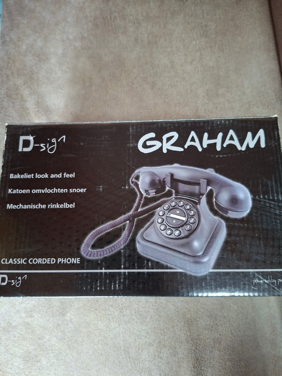 Decoratieve Bakelieten Telefoon - D-sign Graham, Ophalen of Verzenden