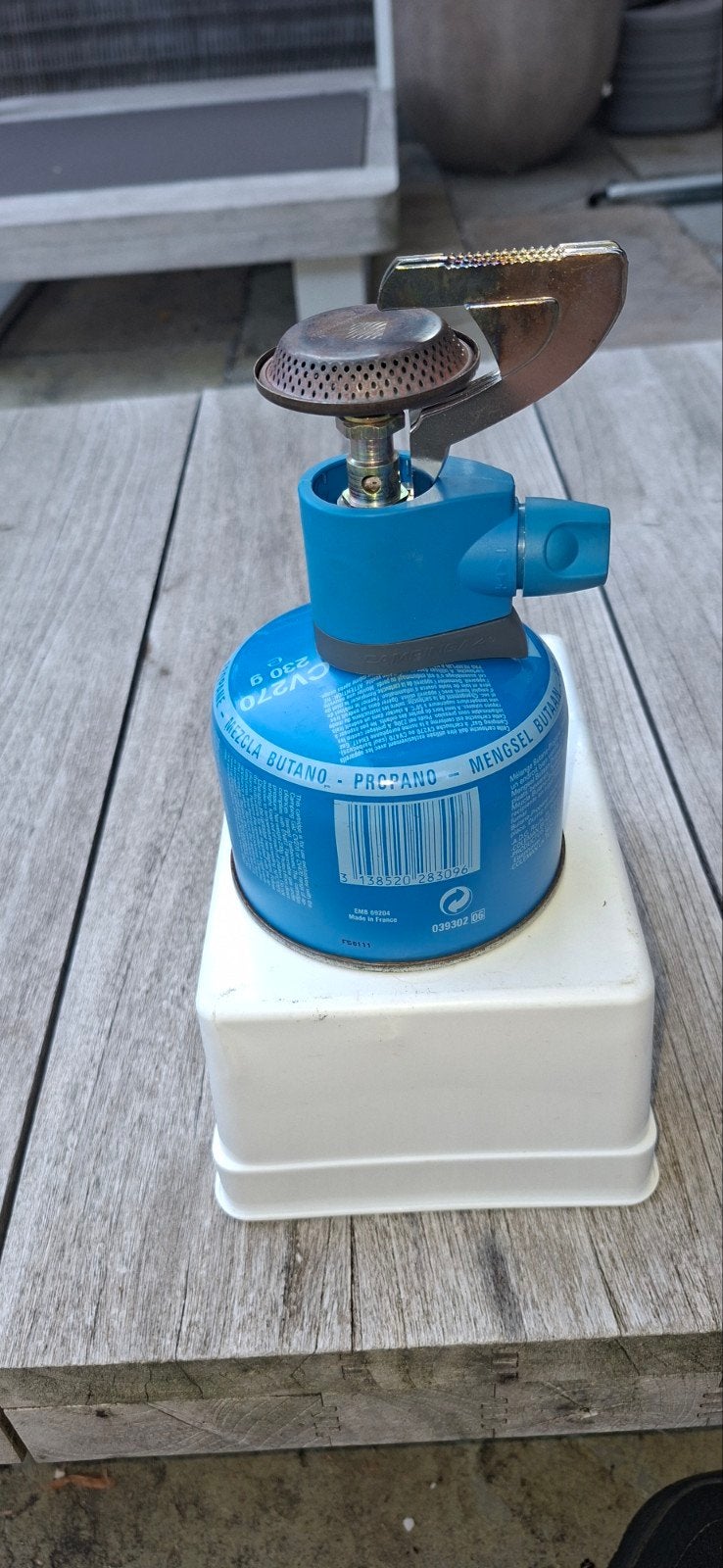 Compacte Campinggasbrander met gasfles, Watersport en Boten, Ophalen, Gebruikt