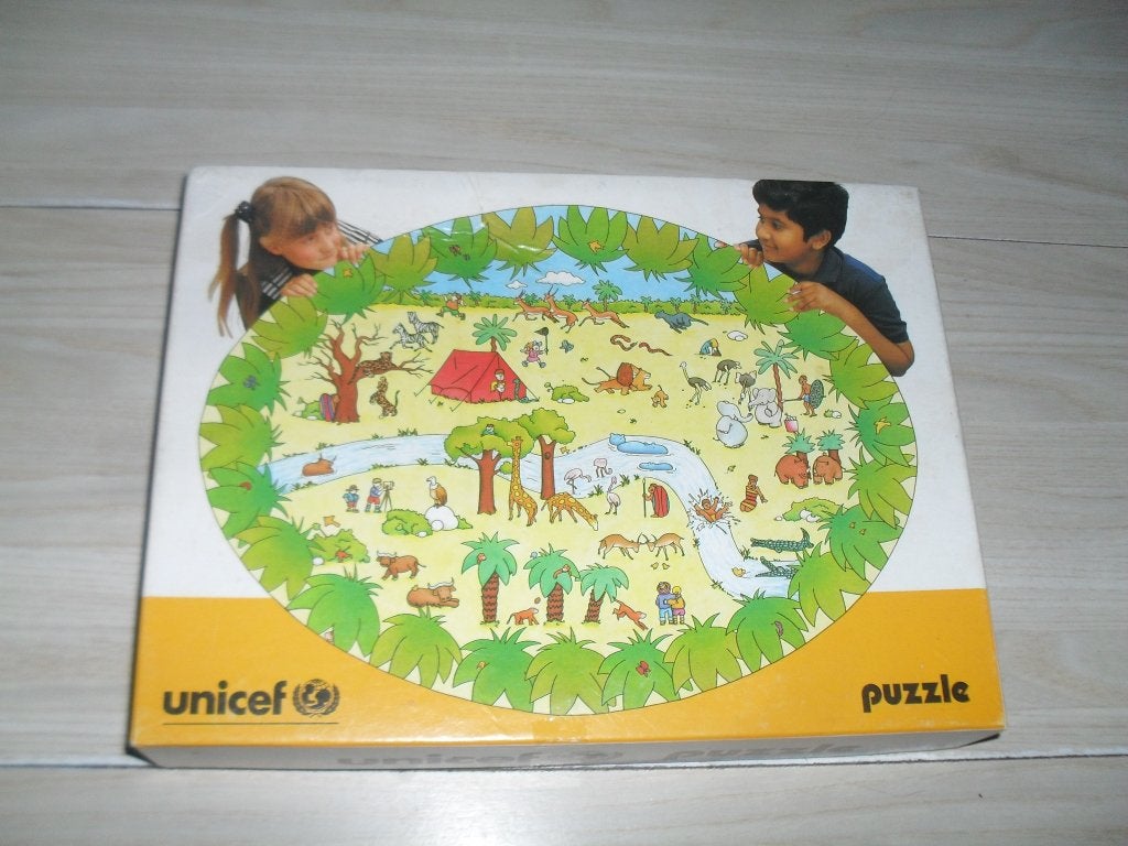 Unicef puzzle 200 stukjes, Hobby en Vrije tijd, Ophalen, Minder dan 500 stukjes, Gebruikt, Legpuzzel