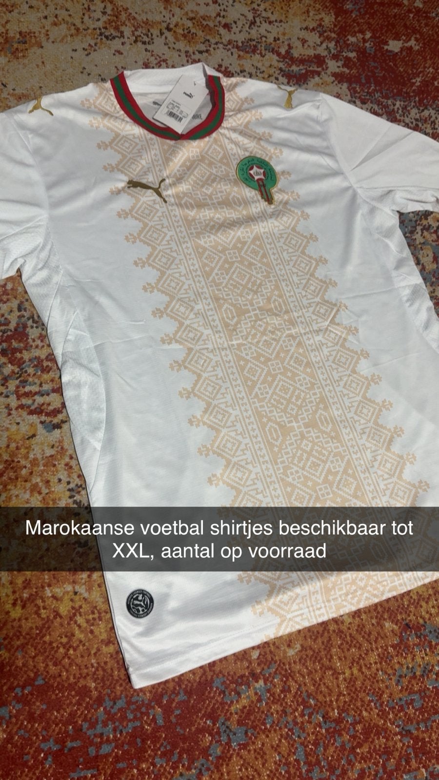 Voetbalshirt marocco xl en xxl, Maat XL, Ophalen, Zo goed als nieuw, Shirt