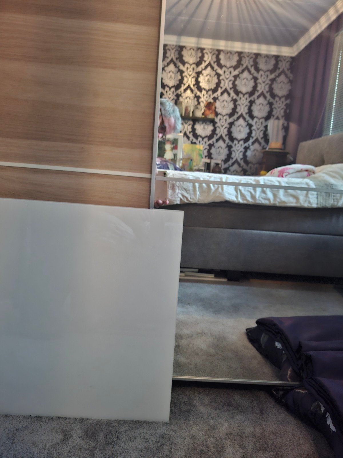 IKEA Pax Schuifdeuren 236x150 (Spiegel & Melkglas), Ophalen, Gebruikt, 100 tot 150 cm, 200 cm of meer