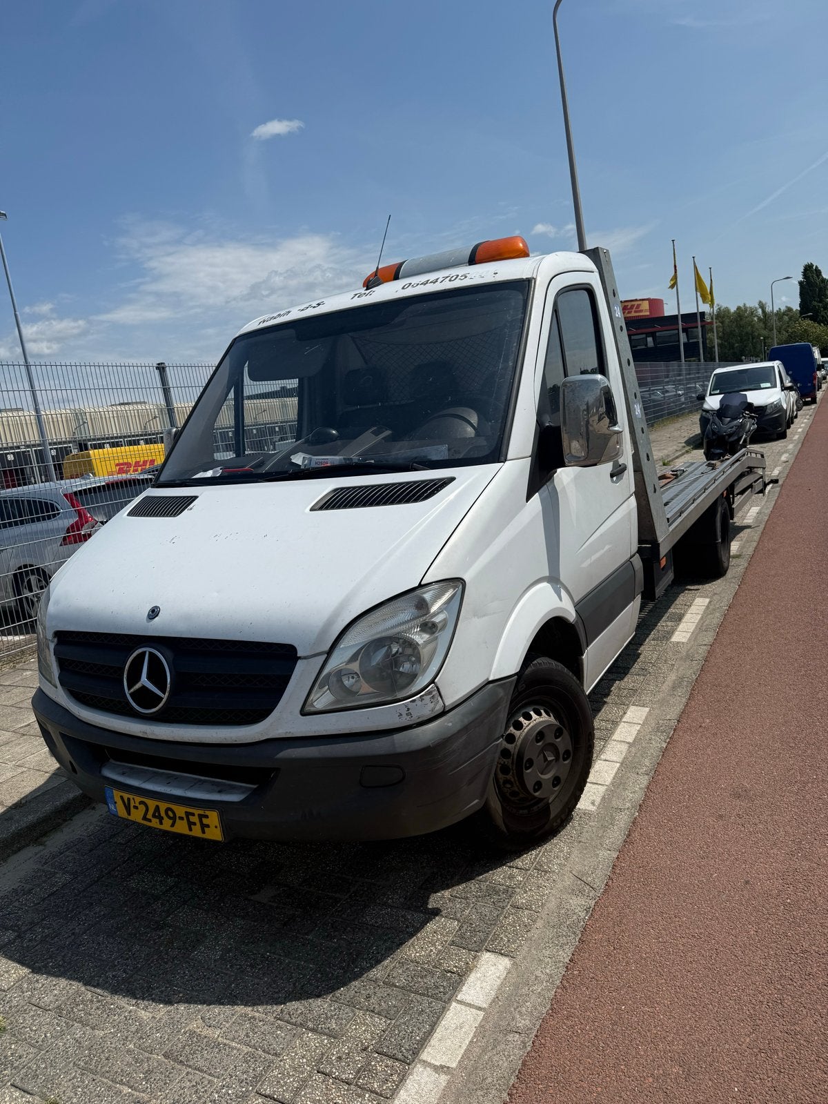 Mercedes-Benz Sprinter oprijwagen takelwagen bergingswagen, Auto's, 129 pk, Wit, Bedrijf, Diesel