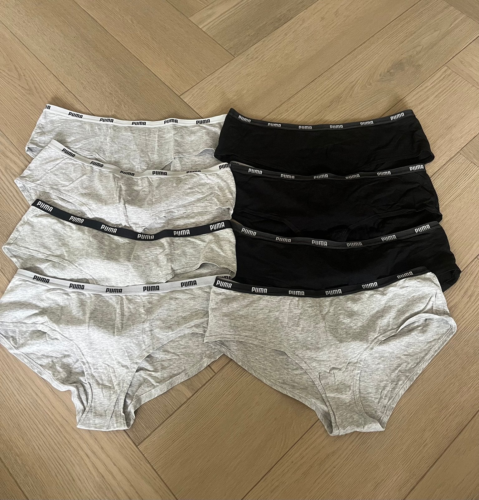 Pakket Puma Hipsters/Slips Maat 44 Grijs en Zwart, Slip, Verzenden, Zwart