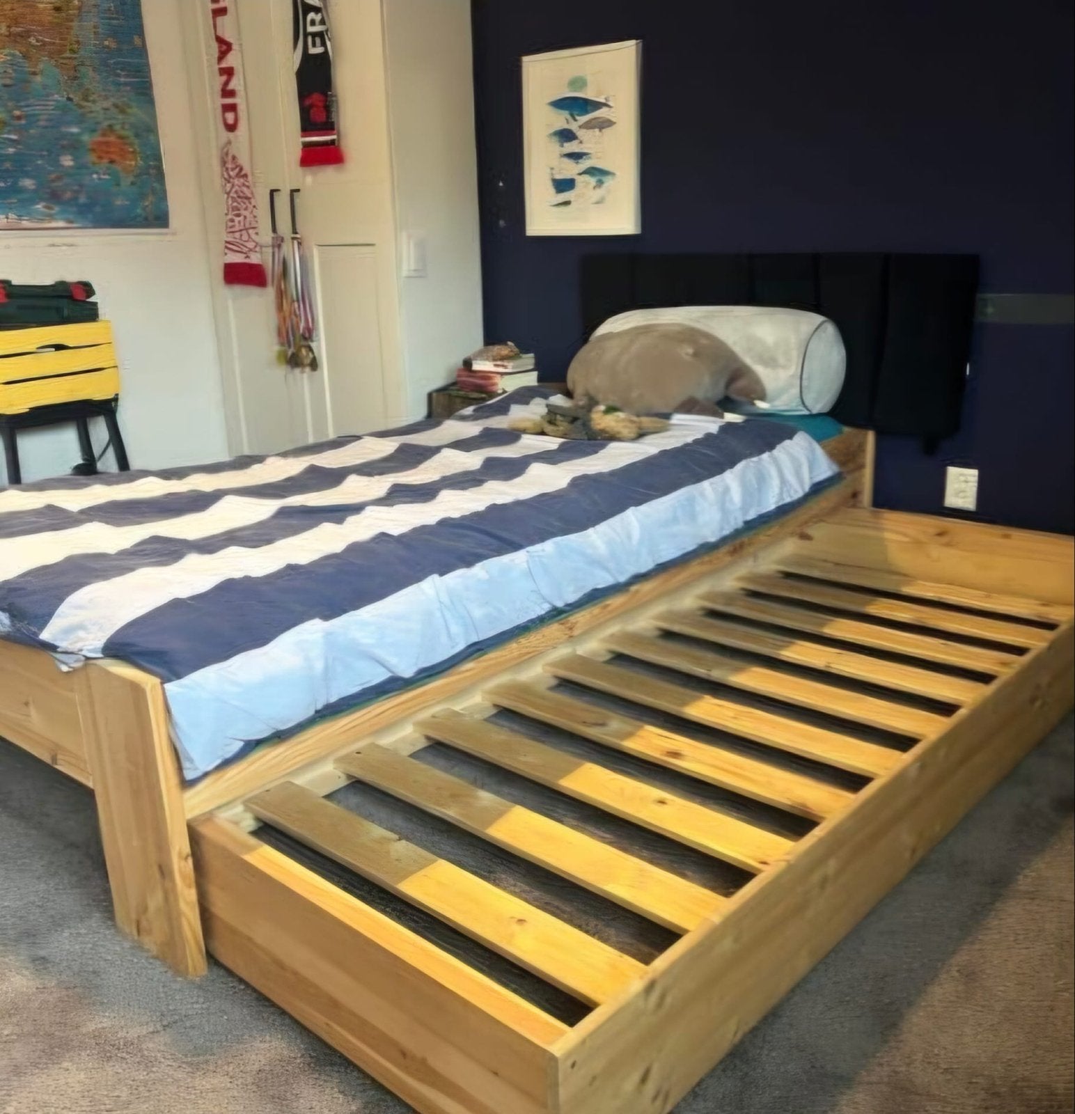 Extendable bed frames 210cm, Ophalen, Gebruikt, 90 cm, 210 cm