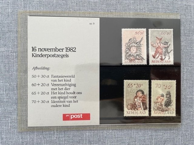 Postzegelmapje PZM9 - Kinderzegels 1982 Postfris, Ophalen of Verzenden, Postfris, Overige thema's