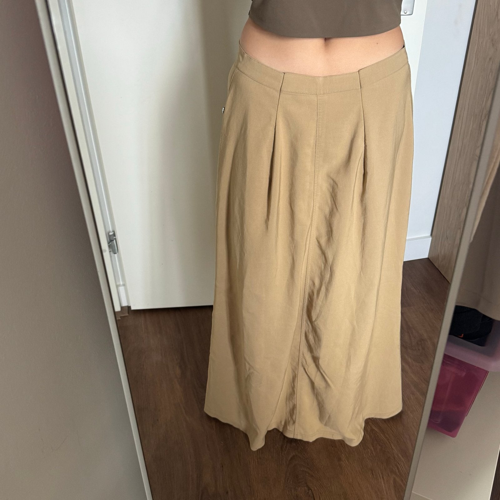 Zizzi A-Line Maxi Rok - maat M (zie maten in beschrijving), Maat 38/40 (M), Beige, Ophalen of Verzenden, Zo goed als nieuw