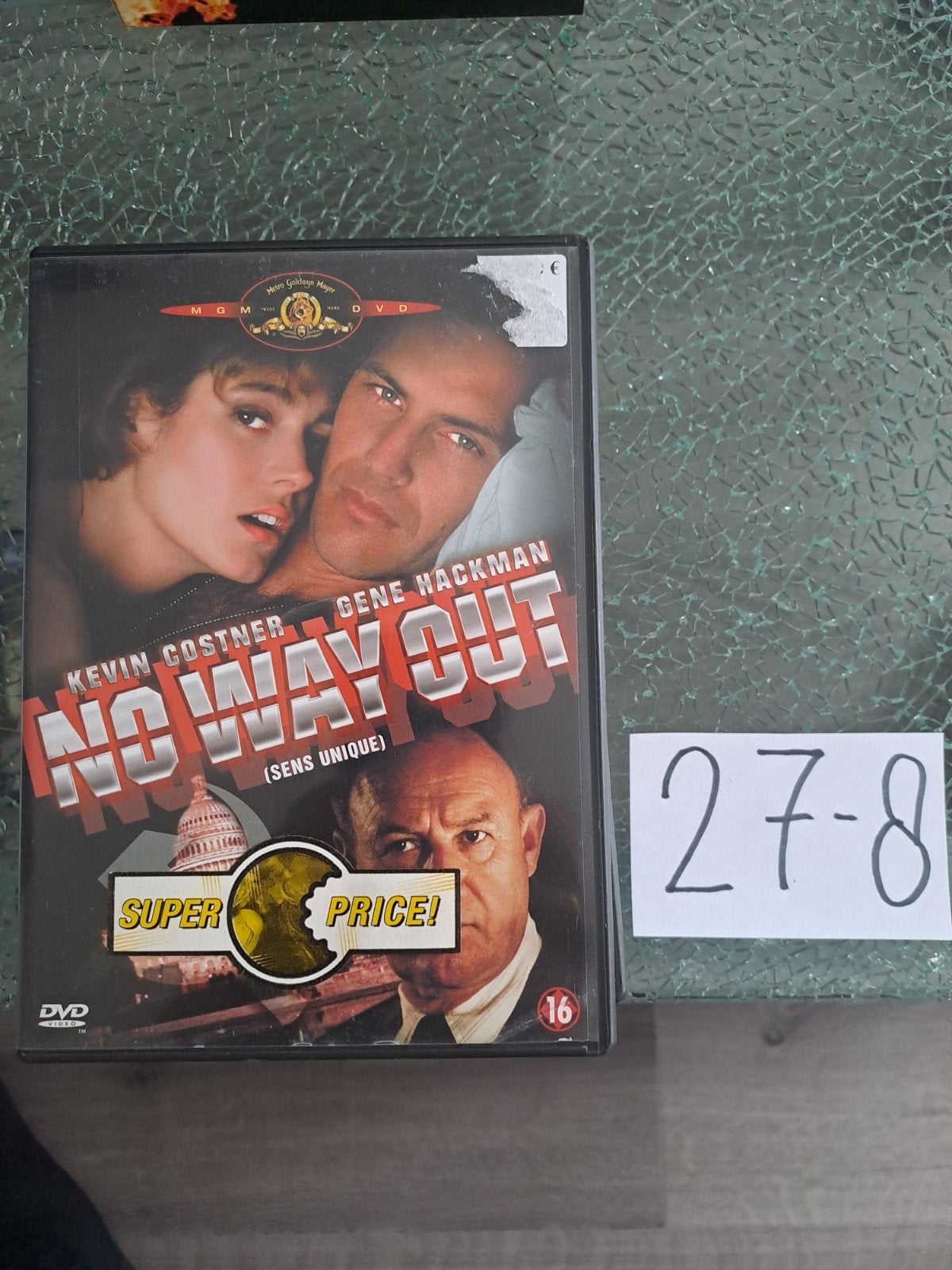 No Way Out (DVD) met Kevin Costner en Gene Hackman, Gebruikt, Vanaf 16 jaar, Actiethriller, Ophalen of Verzenden