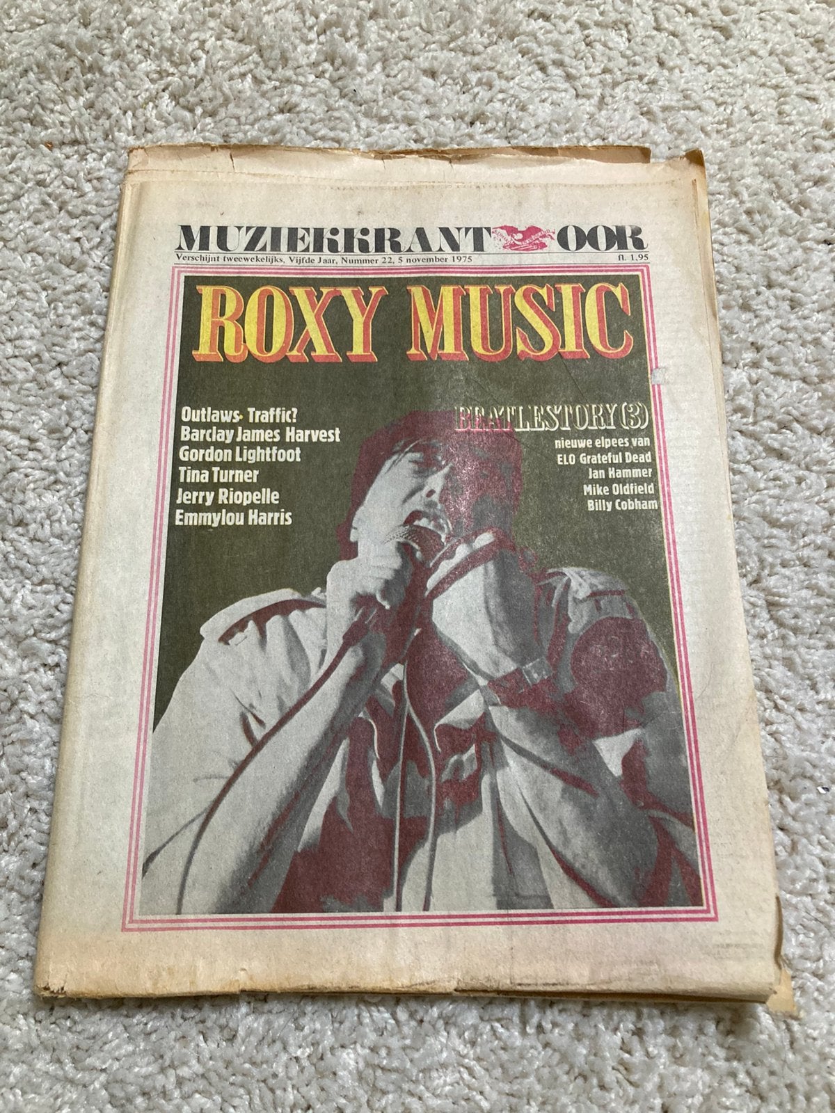 Muziekkrant OOR 1975 TRAFFIC Roxy Music BEATLES Tina Turner, Ophalen of Verzenden, Gelezen, Muziek, Film of Tv