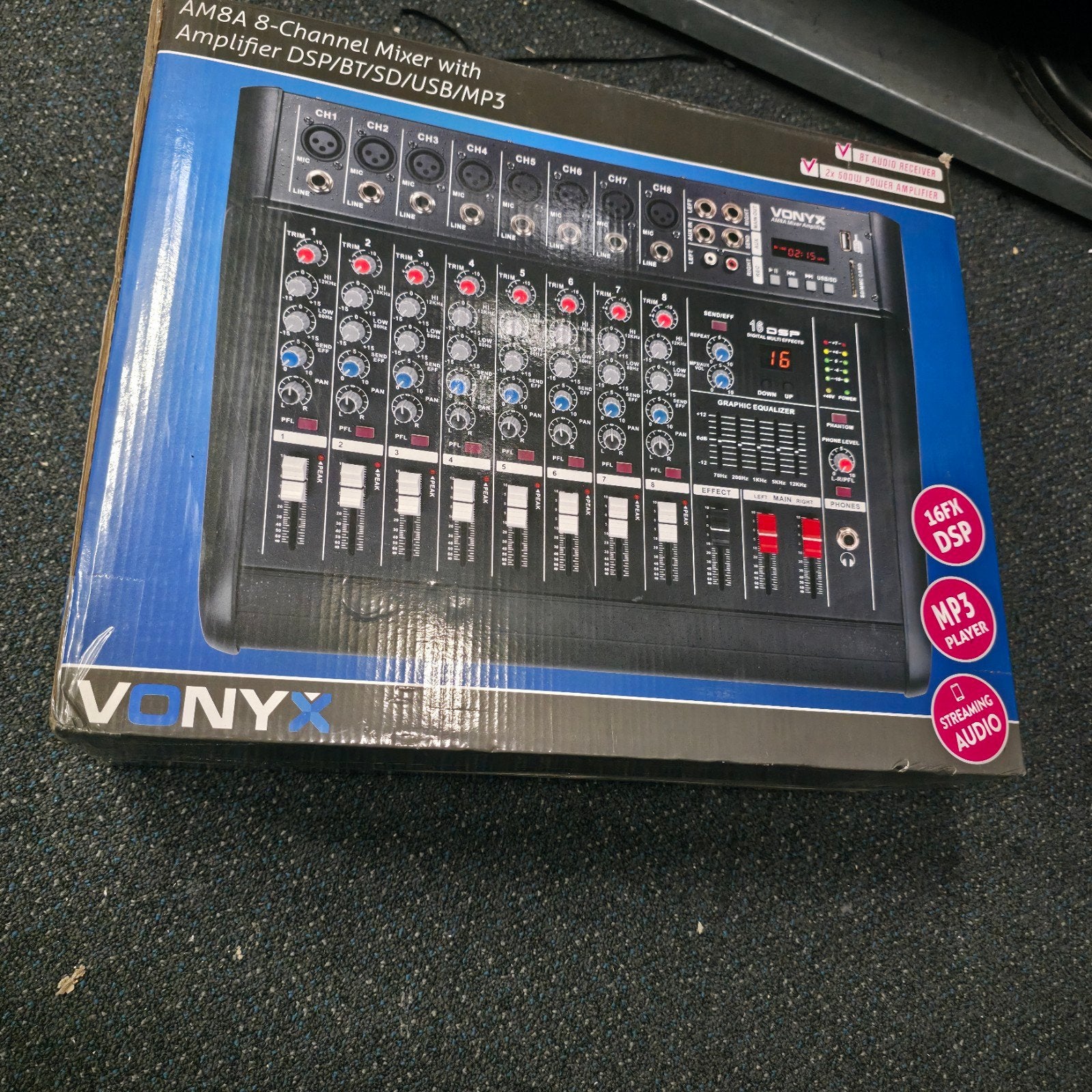 VONYX powered mixer  +  bluetooth + usb + effecten, Audio, Tv en Foto, Ophalen of Verzenden, Zo goed als nieuw, Overige typen