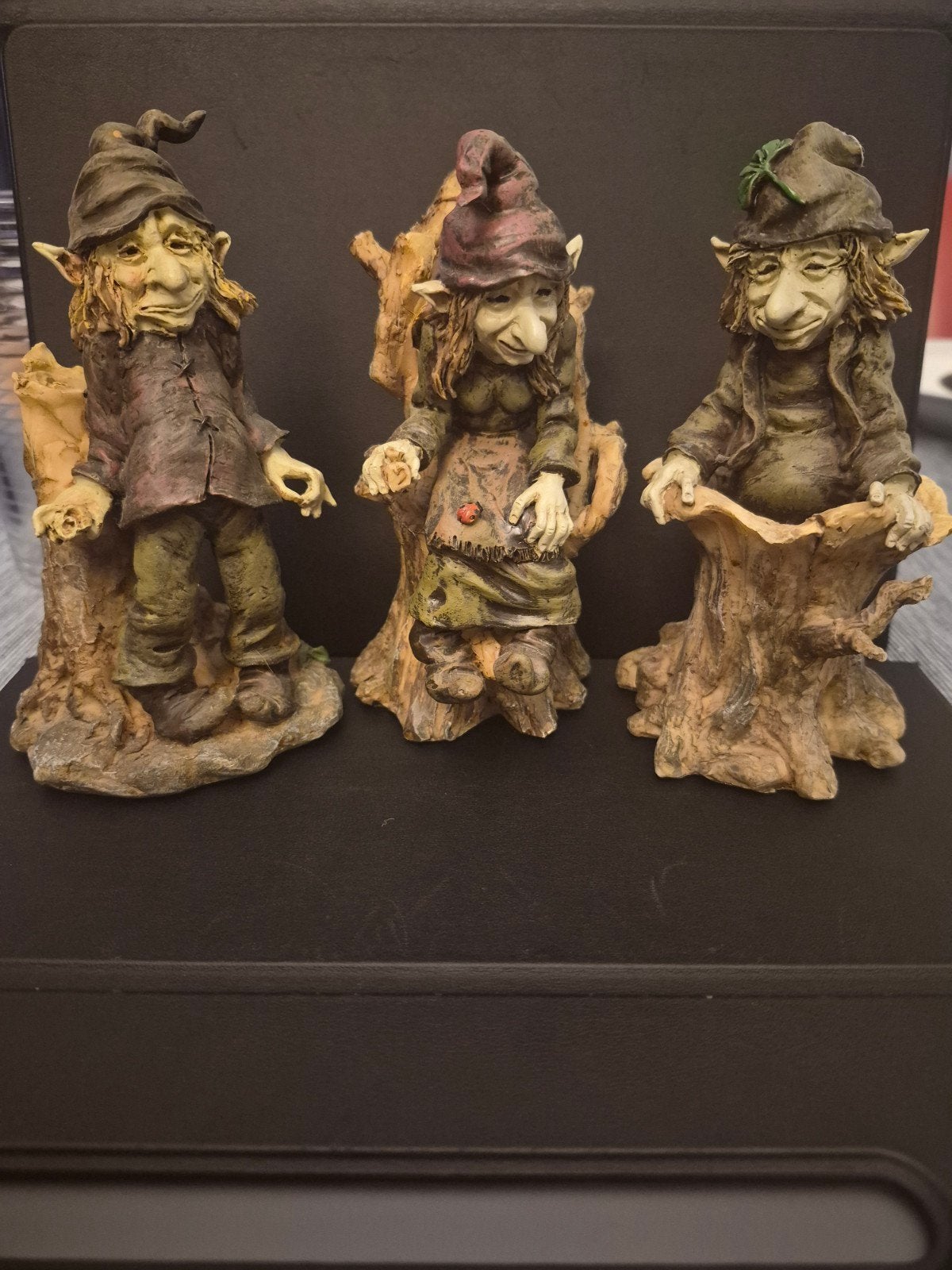 Set van 3 Pixies Fantasy Beeldjes - Gebruikt, Verzamelen, Ophalen of Verzenden, Gebruikt, Fantasy
