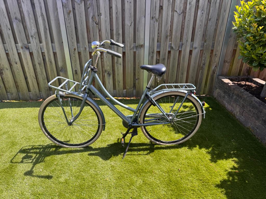 Batavus Damesfietsen met voordrager 49 cm en 57 cm, Fietsen en Brommers, Fietsen | Dames | Damesfietsen, Terugtraprem, Gebruikt