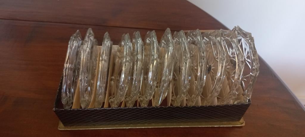 Glazen Onderzetters in originele doos, Ophalen of Verzenden