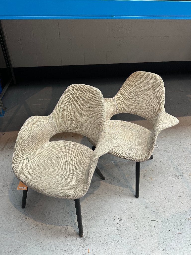 2x Vitra Organic Chair - Grey, Ophalen, Gebruikt, Grijs, Twee