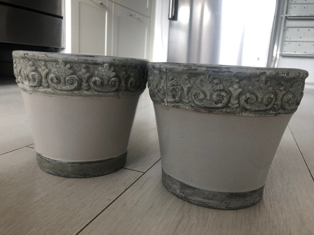 Set van 2 mooie bloempotten, Ophalen, Zo goed als nieuw