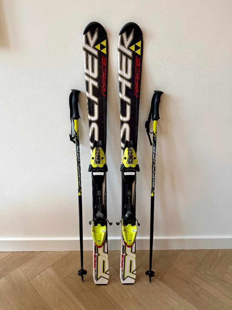 Fisher kinder ski's + Stokken, Ophalen, 100 tot 140 cm, Skiën, Ski's