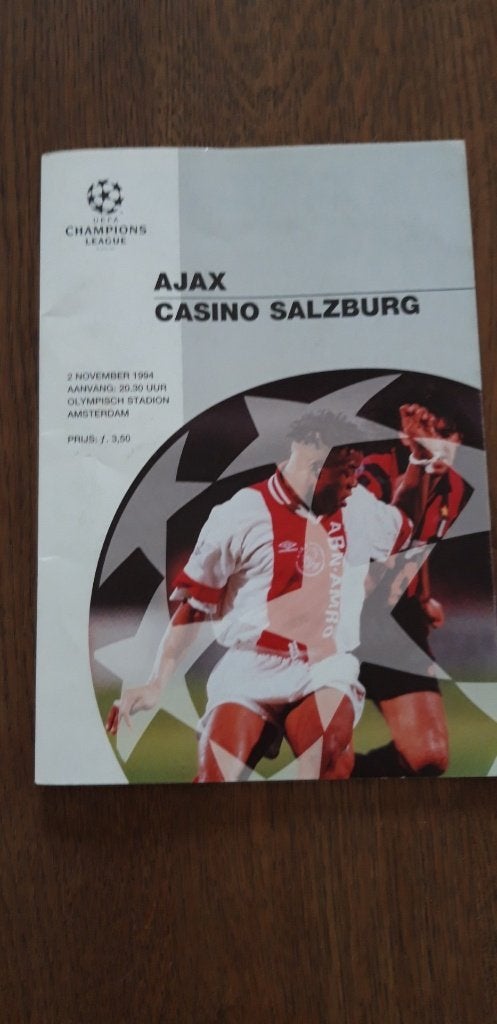 Programma Ajax - Casino Salzburg, Ophalen of Verzenden, Gebruikt, Ajax, Boek of Tijdschrift