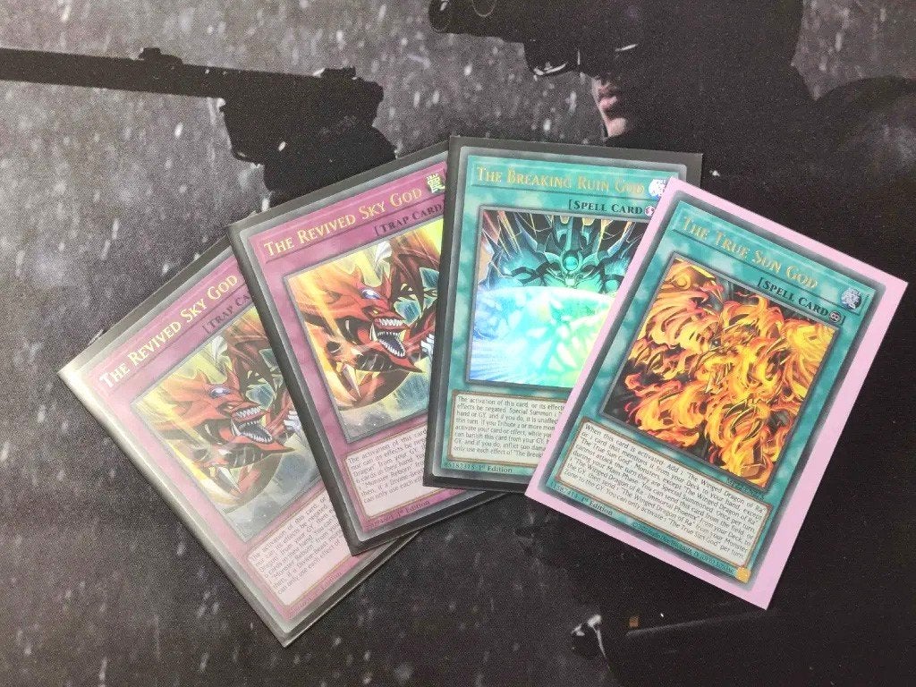 Yu-Gi-Oh! Egyptian God support - True Sun / Ruin / Sky God, Ophalen of Verzenden, Nieuw, Meerdere kaarten, Foil