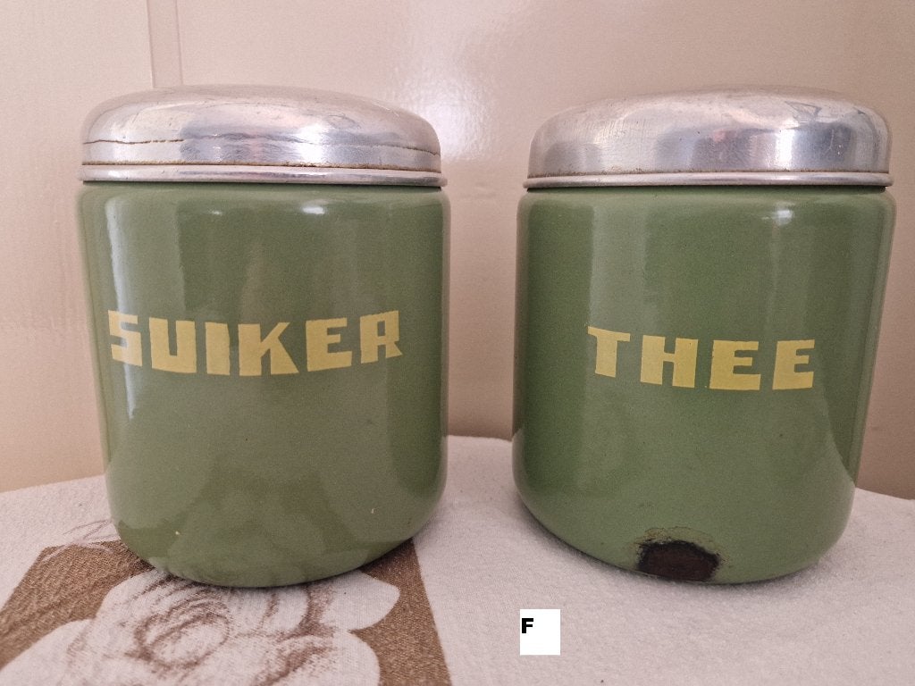 Diverse sets emaille voorraadbussen, Ophalen of Verzenden