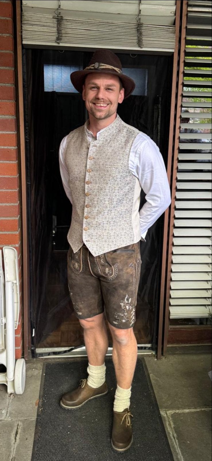 Traditionele Beierse Lederhose Outfit, Ophalen, Nieuw