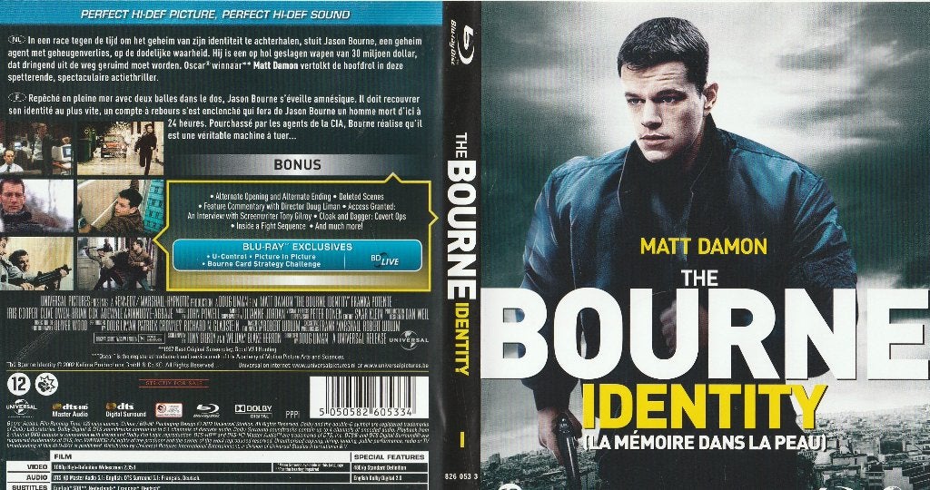 The bourne identity blu ray ( ned. Ondert.), Engels, Nederlands, Film, Actie