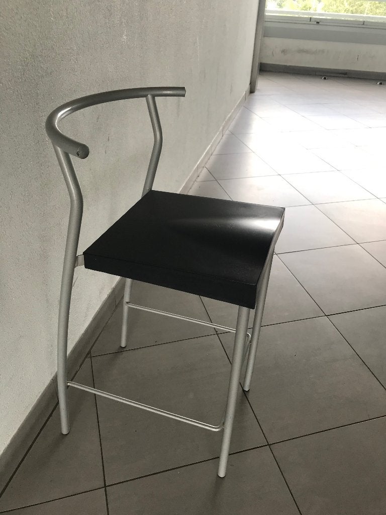 HiGlob 1 Kruk Philippe Starck Kartell Zwart Design, Ophalen, Gebruikt, Met voetsteun, 60 tot 90 cm