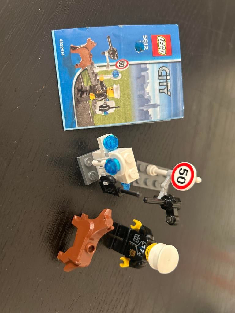 LEGO City Politie Set 5612 met Agent en Hond, Ophalen of Verzenden, Gebruikt, Overige merken