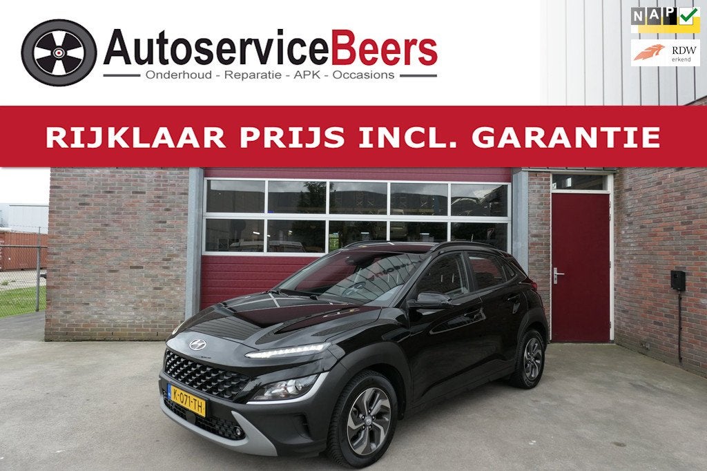Hyundai Kona 1.6 GDI HEV Comfort Smart, Camera, LMV, PDC, Ca, Auto's, Stof, Gebruikt, Euro 6, Zwart